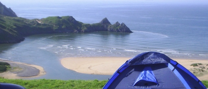 Caravans And Camping Three Cliffs Bay Holiday Park Gower Camping